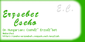 erzsebet cseho business card